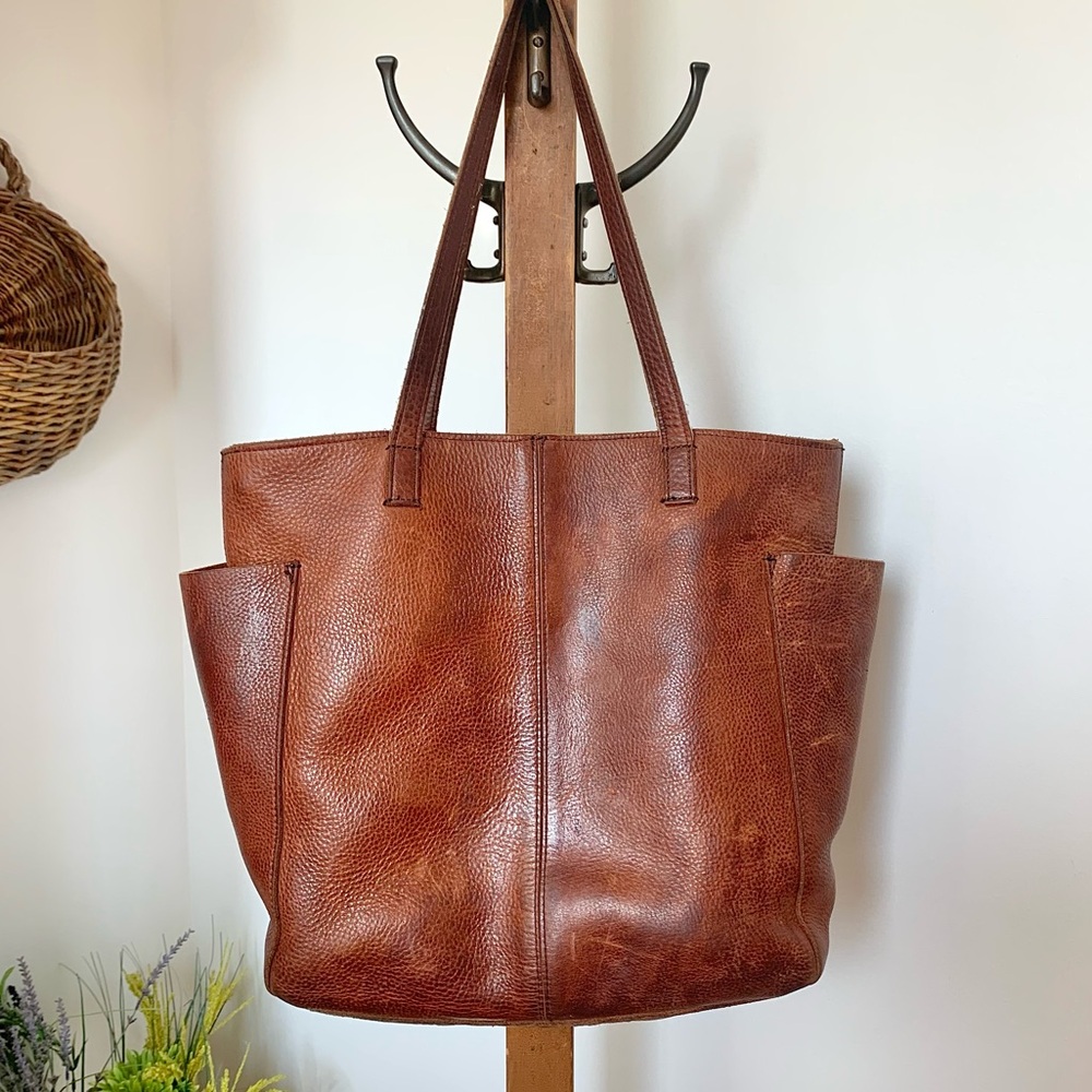 Duluth Trading Co Lifetime Leather Tote Shoulder Bag